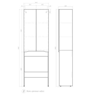 Шкаф под стиральную машину Vigo Grani 036 64 см дуб золотой